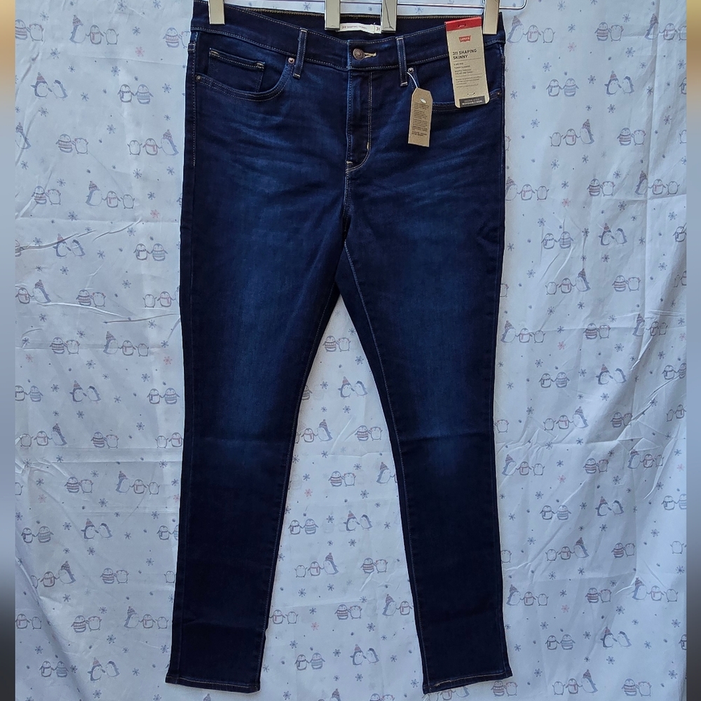 Levi's 311 Shaping Skinny Stretch Mid Rise Tummy Slimming Dark Blue Size 31x30